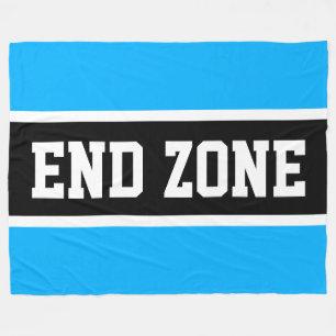Cobertor De Velo Fim da zona Céu Azul Preto Tiras Atléticas Brancas