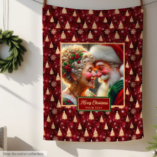Cobertor De Velo Fim de Natal, Blanket Cozy Jogue a Sra. Claus
