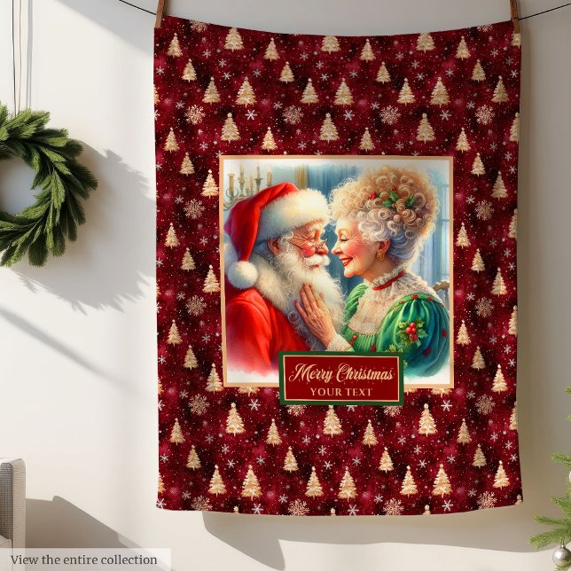 Cobertor De Velo Fim de Natal perfeito Sr. e Sra. Claus Holiday (Perfect Christmas Blanket Mr & Mrs Claus Holiday Gift)