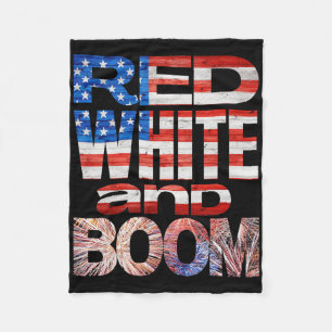 Cobertor De Velo Finale Do Quarto De Julho, Red White E Boom Firewo
