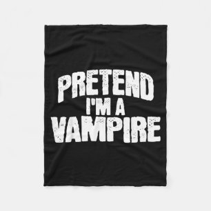 Cobertor De Velo Finja que sou um vampiro Fantasia engraçada de Hal