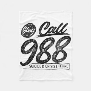 Cobertor De Velo Fique Ligado 9 8 8 Linha de Vida para Suicídio e C