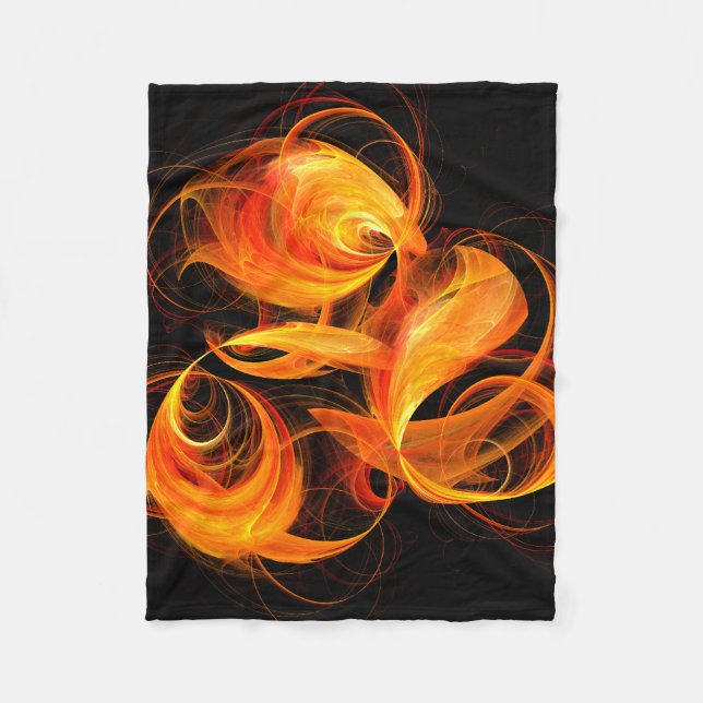 Cobertor De Velo Fireball Abstrato Art (Frente)