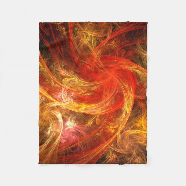 Cobertor De Velo Firestorm Nova Abstrato Art (Frente)