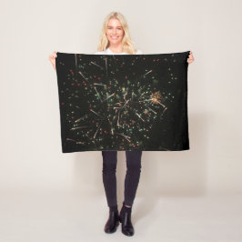 Cobertor De Velo Fireworks Fleece Blanket