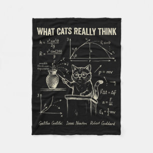 Cobertor De Velo Física engraçada de gato Humor O que os gatos pens