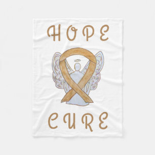 Cobertor De Velo Fita de Cancer de anjo com consciência âmbar