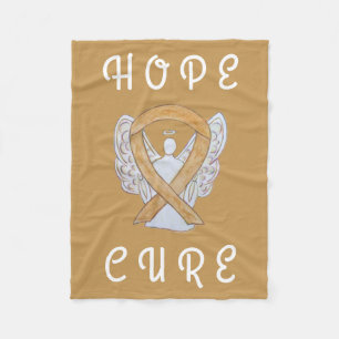 Cobertor De Velo Fita de Cancer de anjo com consciência âmbar