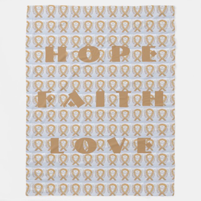 Cobertor De Velo Fita de consciência âmbar Fita de Cancer Angel Che (Frente)