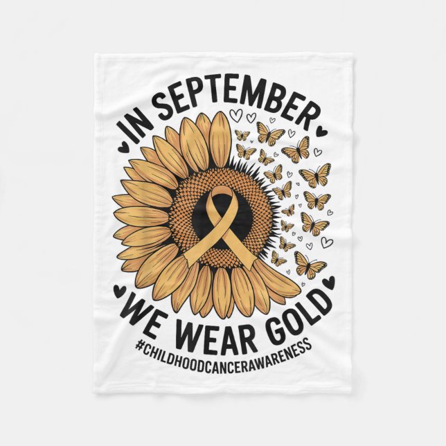 Cobertor De Velo Fita De Sensibilização Para O Cancer Da Infância C (Frente)