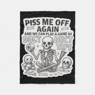 Cobertor De Velo Fita Duct Skeleton Engraçado Halloween Sarcástico