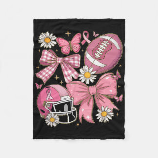 Cobertor De Velo Fita Rosa De Futebol Do Cancer Da Mama Toca Awaren