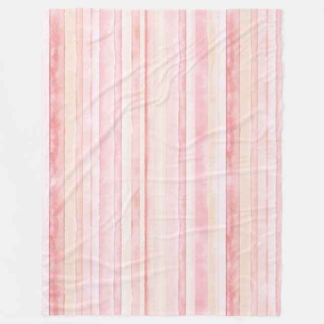 Cobertor De Velo Fitas de Creme Leve Rosa (Frente)