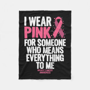 Cobertor De Velo Fitas Rosa De Consciência Do Cancer Da Mama Em Out