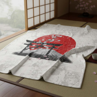 Cobertor De Velo Flag e Symbols of Japan ID153