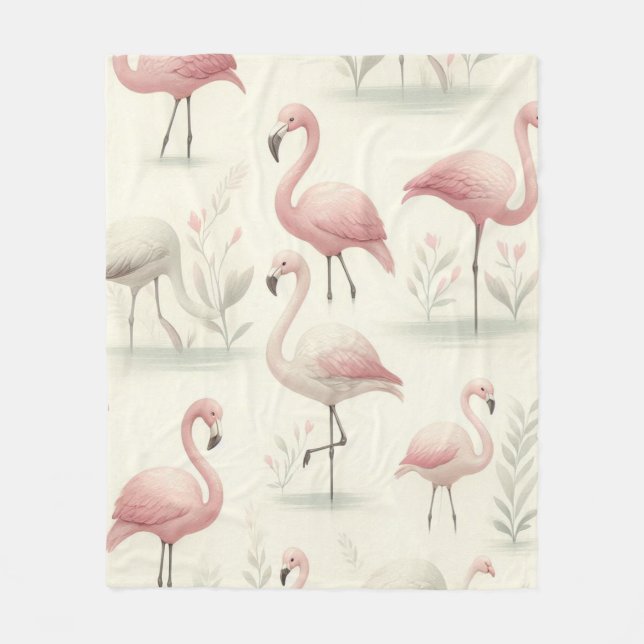 Cobertor De Velo Flamingo Chique (Frente)
