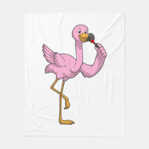 Cobertor De Velo Flamingo com Lábios Vermelhos