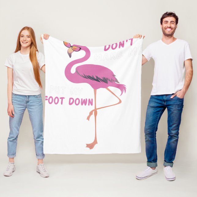 Cobertor De Velo Flamingo com óculos - Não me faça colocar meu pé (In Situ)