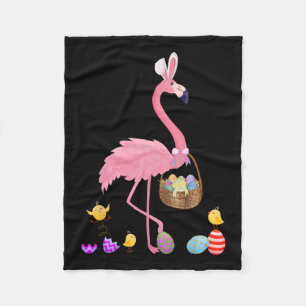 Cobertor De Velo Flamingo de Páscoa bonito com Páscoa de Páscoa