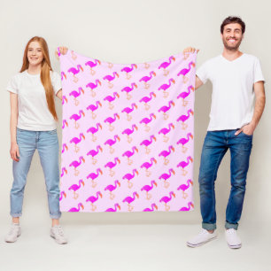Cobertor De Velo Flamingo Fleece Blanket rosa