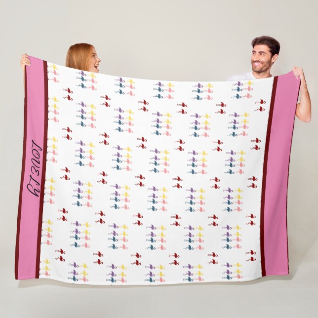 Cobertor De Velo Flamingo Pattern Colorful (In Situ)