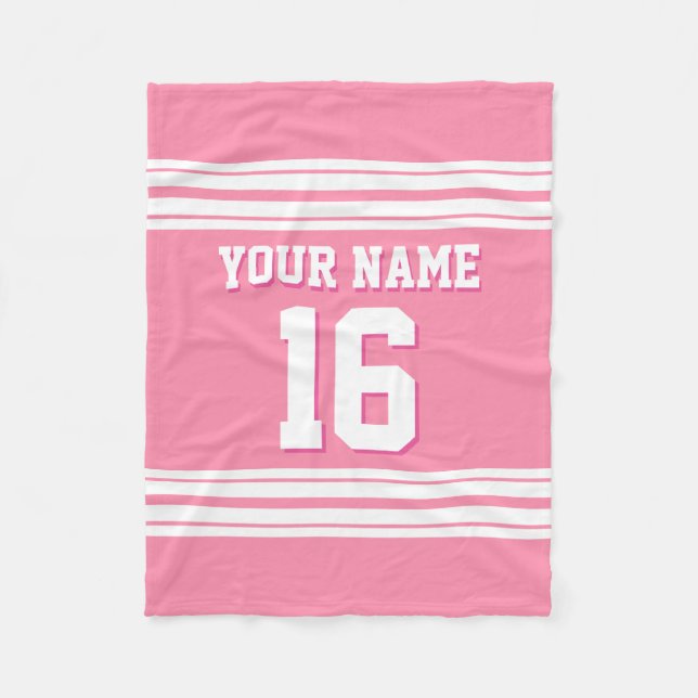 Cobertor De Velo Flamingo Pink White Sports Jersey (Frente)