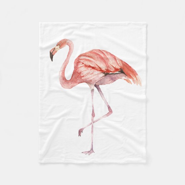 Cobertor De Velo Flamingo Rosa (Frente)
