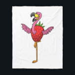 Cobertor De Velo Flamingo with Strawberry<br><div class="desc">This design is the perfect gift for a birthday,  Christmas and other celebrations. It is suitable for women,  men and kids.</div>