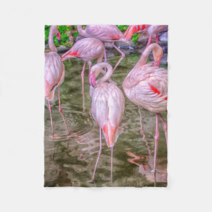 Cobertor De Velo Flamingos cor-de-rosa
