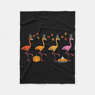 Cobertor De Velo Flamingos Engraçado Queda de Ação de Graças Homens