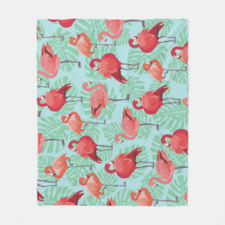 Cobertor De Velo Flamingos Rosa: Padrão Exótico Sem Olhos.