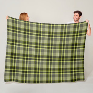 Cobertor De Velo Flanco de Xadrez Verde, 30"x40"