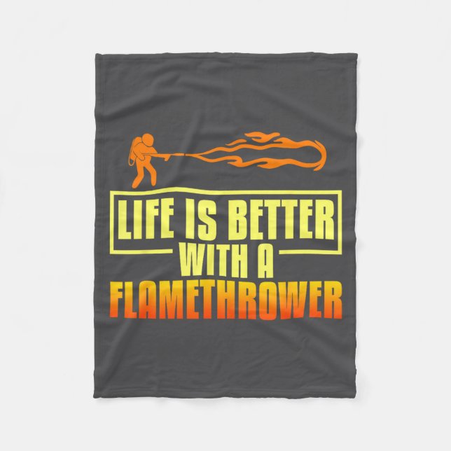 Cobertor De Velo Flarower Gun Fire Thrower Flame Wean Quotes  (Frente)