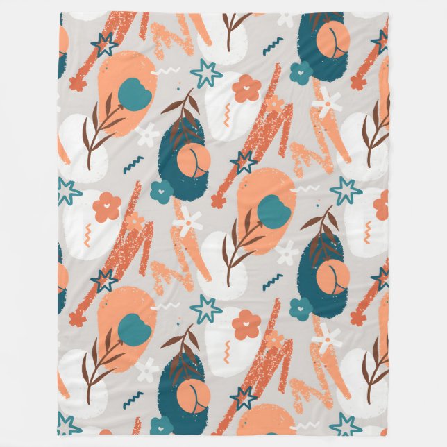 Cobertor De Velo Flat Floral Orgânico (Frente)