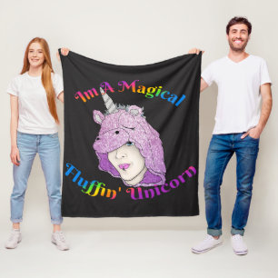 Cobertor De Velo Flaufa Magnética Unicórnio Fleece Blanket, Médio