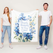 Flece Blanket Abençoado e Blooming Bluebonnet
