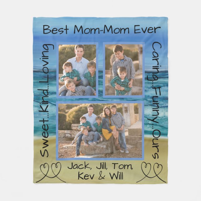 Cobertor De Velo Flece Blanket "Beach Please" Photo Blanket (Frente)