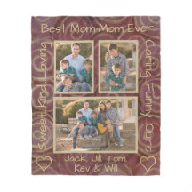 Flece Blanket Foto "Dourada Burgundy Swirl"