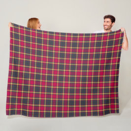 Cobertor De Velo Flece Blanket - Tartan escocês vermelho e amarelo