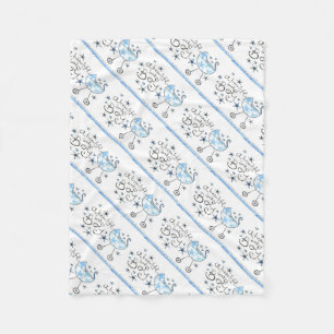 Cobertor De Velo Flece Blanket/Um Bebê Bonito E Carruagem