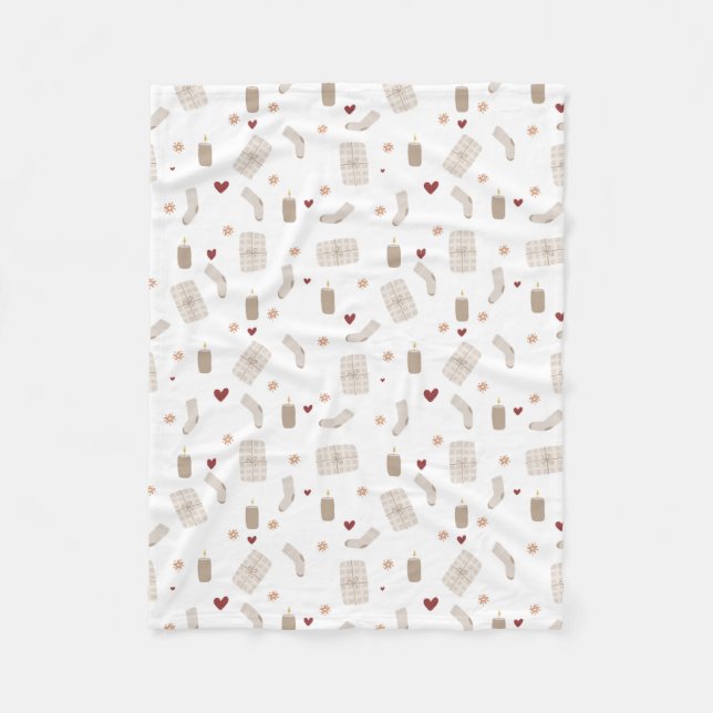 Cobertor De Velo Fleece Blanket 76,2cmx101,6cm - Christmas Pattern (Frente)