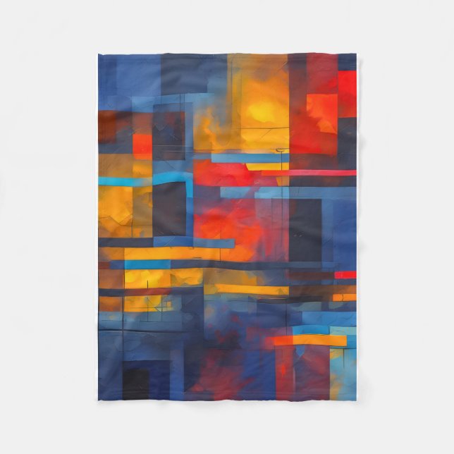 Cobertor De Velo Fleece Blanket (Abstract Design) (Frente)