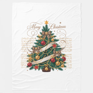 Cobertor De Velo Fleece Blanket-Adult Merry Christmas Blanket
