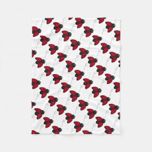 Cobertor De Velo Fleece Blanket/Cute Ladybug