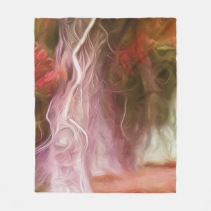 Cobertor De Velo Fleece Blanket Dream, Árvore Vermelha Claro