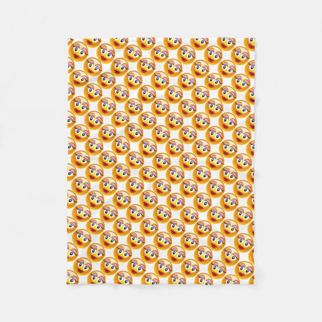 Cobertor De Velo Fleece Blanket/Emoticons (Frente)