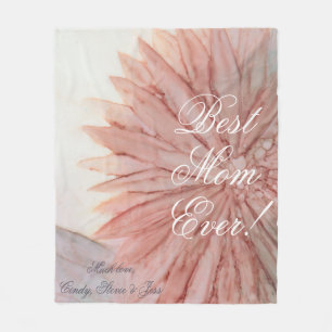 Cobertor De Velo Fleece Blanket "Flor Pinkish" Personalize