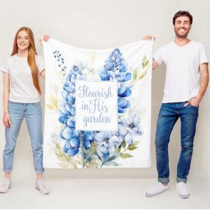 Cobertor De Velo Fleece Blanket floresce em seu Bluebonnet de jardi