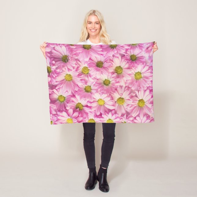 Cobertor De Velo Fleece Blanket - Gerbera Daisies rosa (In Situ)