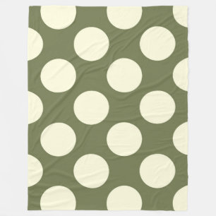Cobertor De Velo Fleece Blanket Grandes Círculos Pontos Verdes